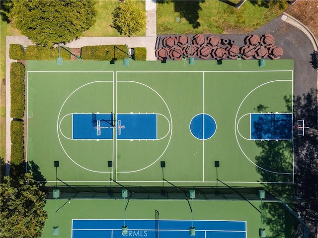view of sport court featuring community basketball court