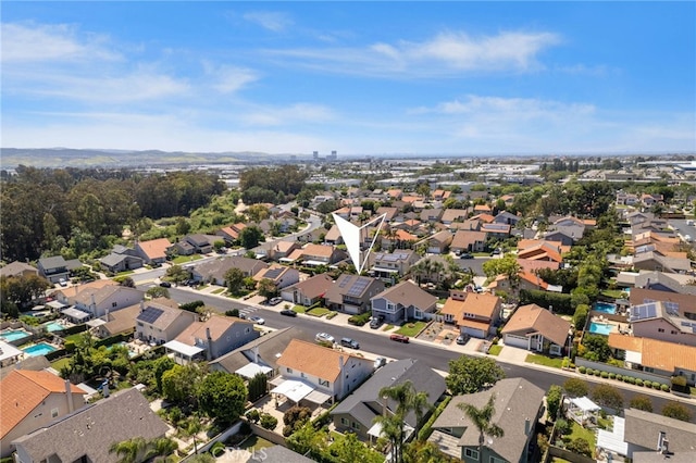aerial view of residential area