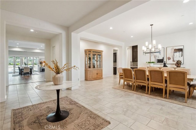 17550 Bretton Woods Pl, Riverside, CA 92504 - dining room with a chandelier and recessed lighting