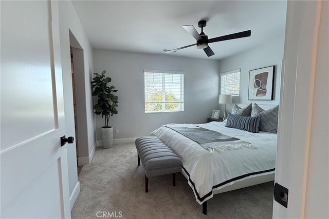 613 E Walnut Ave, Monrovia, CA 91016 - bedroom with carpet flooring, baseboards, and a ceiling fan