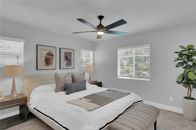 613 E Walnut Ave, Monrovia, CA 91016 - carpeted bedroom with baseboards and ceiling fan