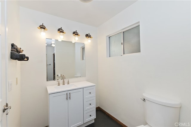 859 Poe Ct, Lake Arrowhead, CA 92352 - half bathroom with toilet and vanity