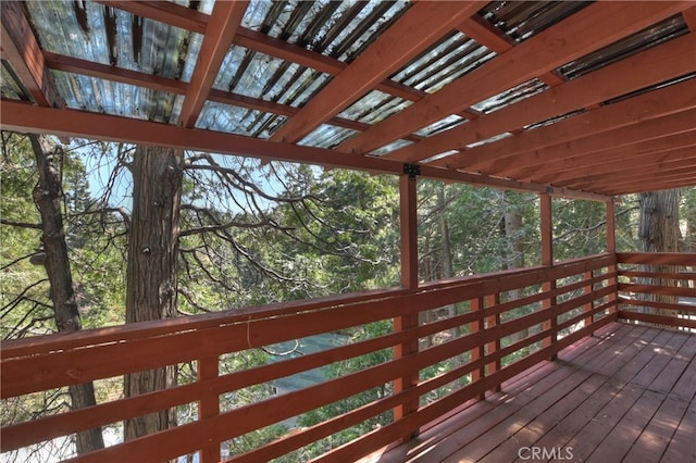 859 Poe Ct, Lake Arrowhead, CA 92352 - view of wooden terrace
