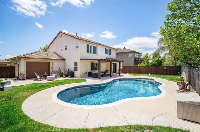 32804 Red Carriage Rd, Winchester, CA 92596 - view of pool featuring a patio and a pergola
