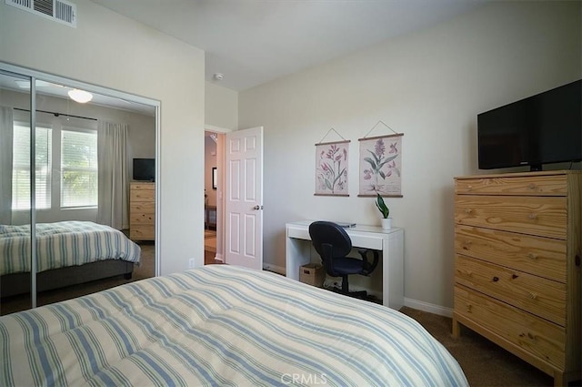 32804 Red Carriage Rd, Winchester, CA 92596 - carpeted bedroom with baseboards, a closet, and an office area