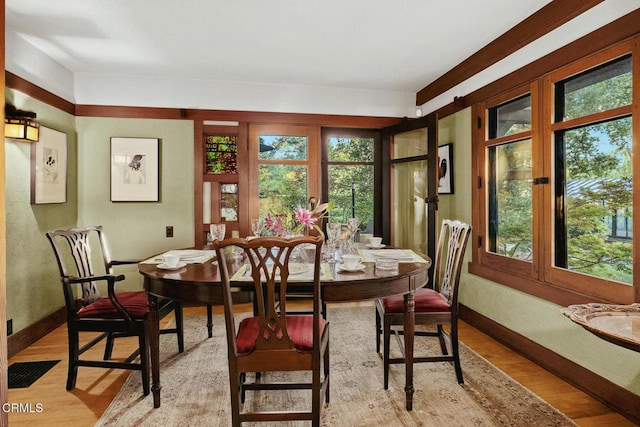 657 Prospect Blvd, Pasadena, CA 91103 - dining area with light wood finished floors and baseboards