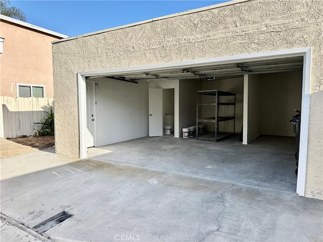 1516 W Burnett St, Long Beach, CA 90810 - garage with fence and concrete driveway