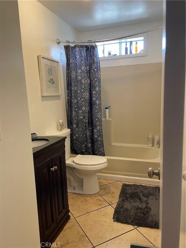 903 Lacon Ave, La Puente, CA 91744 - full bath with tile patterned floors, shower / bath combination with curtain, and vanity