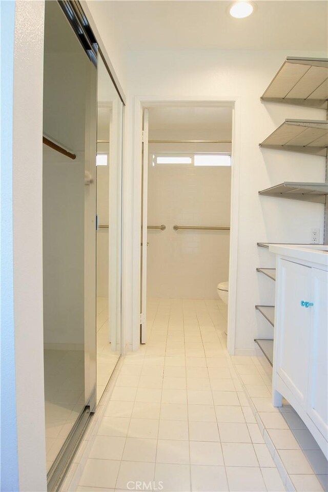 2800 Plaza Del Amo 190, Torrance, CA 90503 - full bathroom featuring toilet, a shower stall, tile patterned floors, and recessed lighting