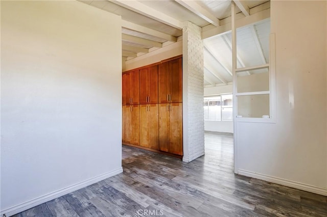 25189 Gentian Ave, Moreno Valley, CA 92551 - hallway featuring dark wood-style flooring and baseboards