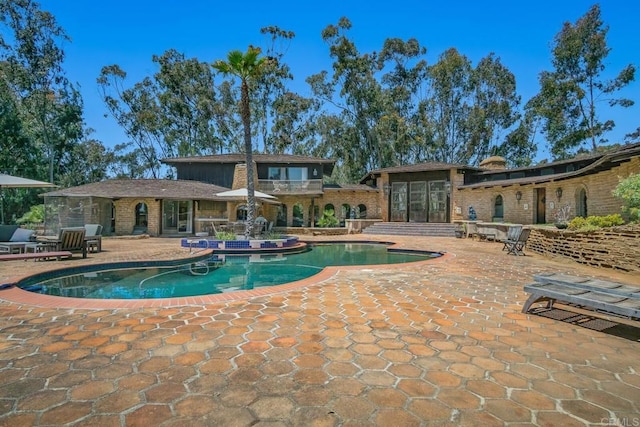 15390 Las Planideras, Rancho Santa Fe, CA 92067 - outdoor pool featuring a patio area
