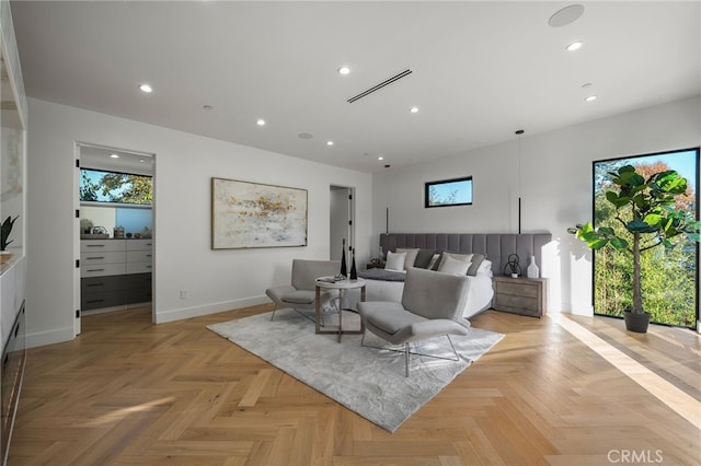 38221/2 Laurel Canyon Blvd, Studio City, CA 91604 - bedroom featuring recessed lighting, multiple windows, and baseboards