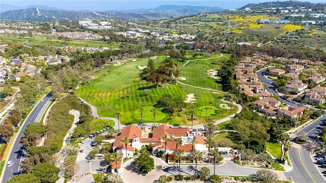 107 Plaza Via Sol, San Clemente, CA 92673 - aerial view of property's location with mountains, nearby suburban area, and a local golf course