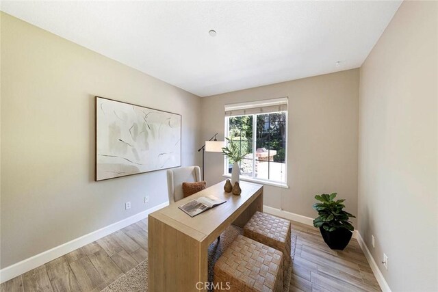 107 Plaza Via Sol, San Clemente, CA 92673 - office area featuring light wood finished floors and baseboards