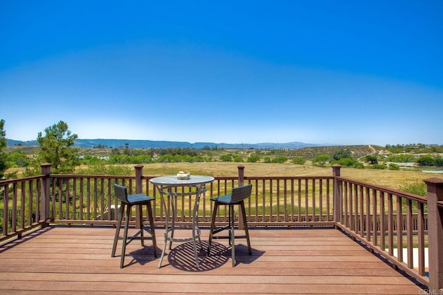 26149 Manzanita St, Murrieta, CA 92563 - wooden deck featuring a mountain view