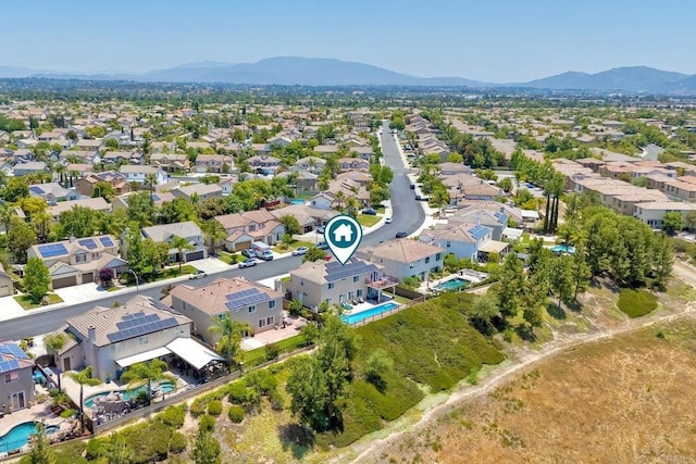 26149 Manzanita St, Murrieta, CA 92563 - aerial perspective of suburban area with a pool area and mountains
