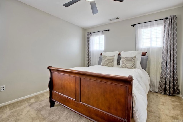 26149 Manzanita St, Murrieta, CA 92563 - bedroom featuring light carpet, baseboards, and ceiling fan