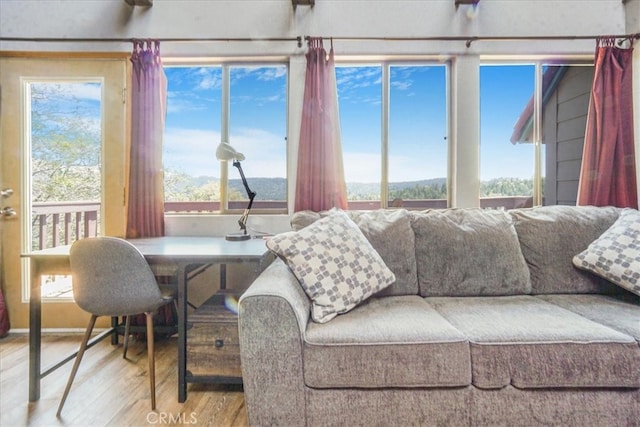 1033 Nadelhorn Dr, Lake Arrowhead, CA 92352 - living room featuring wood finished floors