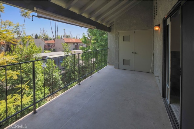 balcony featuring a residential view