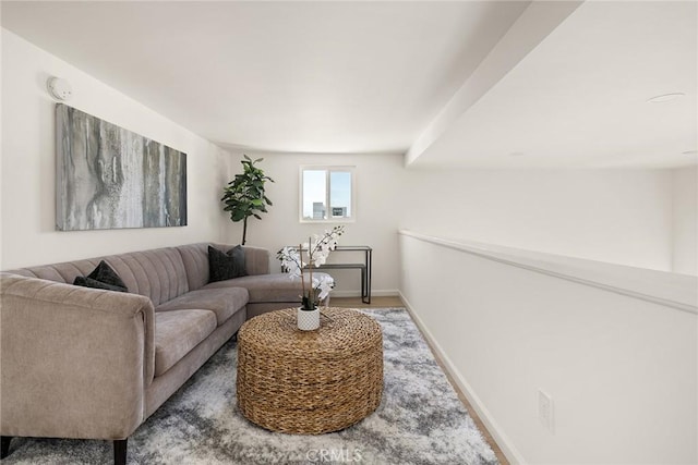 living room with baseboards