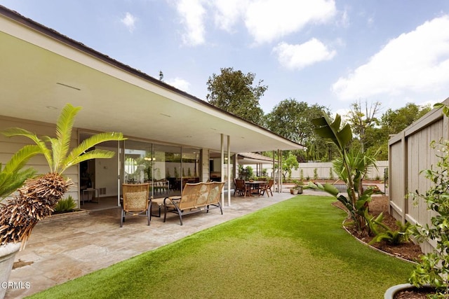 756 Linda Vista Ave, Pasadena, CA 91103 - view of yard featuring a patio area and outdoor dining area