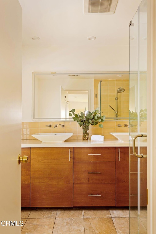 756 Linda Vista Ave, Pasadena, CA 91103 - bathroom with double vanity and a shower stall
