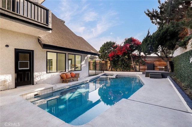 5633 E Deborah St, Long Beach, CA 90815 - view of swimming pool with a patio, outdoor lounge area, and a fenced backyard
