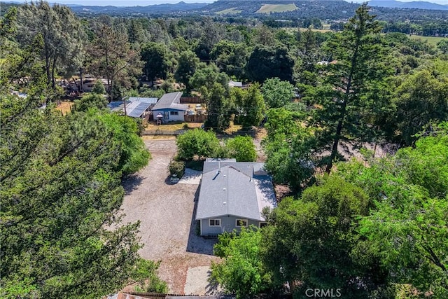 3595 Vista St, Clearlake, CA 95422 - view from above of property with a forest and a mountainous background