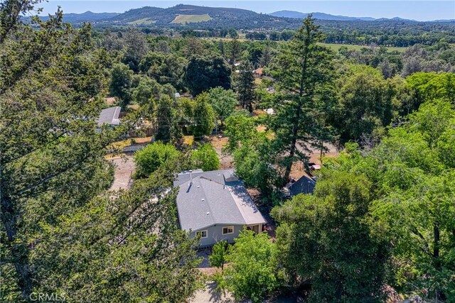3595 Vista St, Clearlake, CA 95422 - view from above of property featuring a forest and mountains