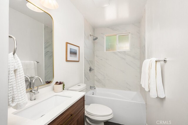 2049 Wickshire Ave, Hacienda Heights, CA 91745 - bathroom with toilet, shower / washtub combination, and vanity