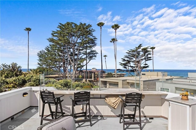 3080 Studio Dr, Cayucos, CA 93430 - view of patio / terrace featuring a water view