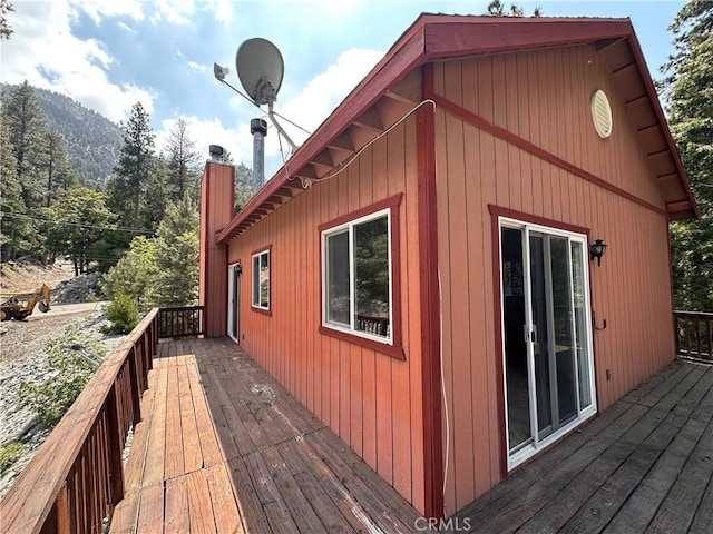 9345 Conifer Dr, Forest Falls, CA 92339 - view of wooden terrace