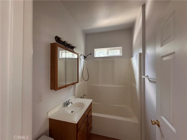 9345 Conifer Dr, Forest Falls, CA 92339 - full bath featuring vanity and shower / bath combination