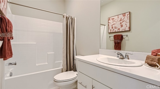 30025 Adrift Ln, Menifee, CA 92584 - full bath with toilet, shower / bath combination with curtain, and vanity