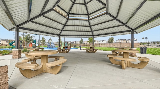 30025 Adrift Ln, Menifee, CA 92584 - view of patio with a gazebo and fence