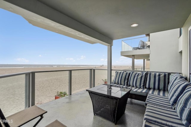 3903 Ocean Dr, Oxnard, CA 93035 - balcony featuring an outdoor living space and a water view