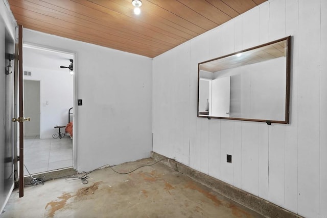 1520 Flanagan St, Pomona, CA 91766 - unfurnished room featuring wood ceiling and unfinished concrete flooring