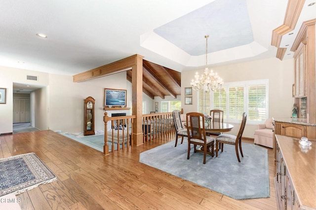 11616 E Las Posas Rd, Camarillo, CA 93012 - dining room featuring a chandelier, plenty of natural light, light wood-style flooring, and recessed lighting