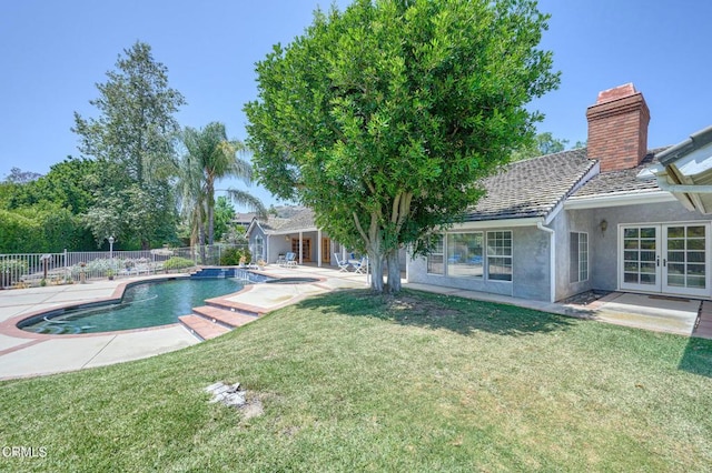11616 E Las Posas Rd, Camarillo, CA 93012 - view of swimming pool with french doors and a patio area
