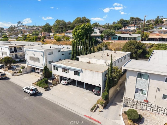 aerial perspective of suburban area