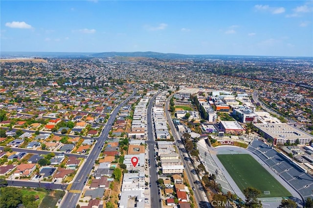 aerial view of property and surrounding area