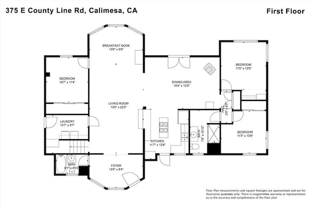 375 E County Line Rd, Calimesa, CA 92320 - view of floor plan / room layout
