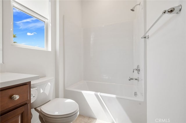 27 Medoc, Rancho Mirage, CA 92270 - bathroom with vanity, toilet, and tub / shower combination