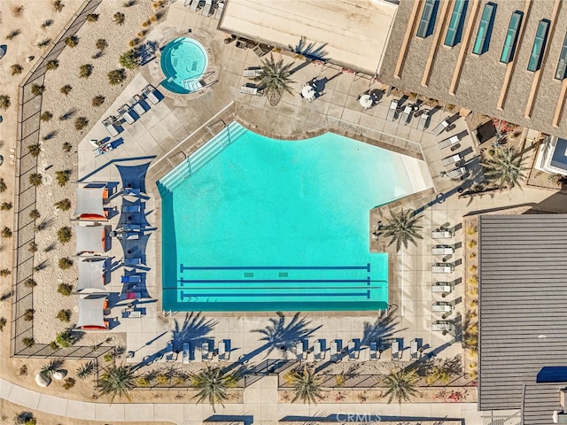 27 Medoc, Rancho Mirage, CA 92270 - drone / aerial view of a pool