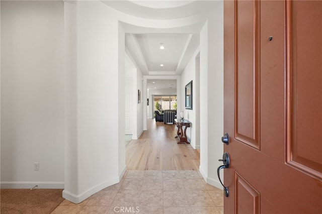 27 Medoc, Rancho Mirage, CA 92270 - entrance foyer featuring recessed lighting, baseboards, and a raised ceiling