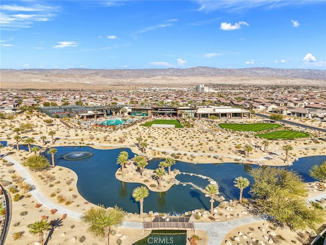 27 Medoc, Rancho Mirage, CA 92270 - aerial view of residential area featuring a water and mountain view