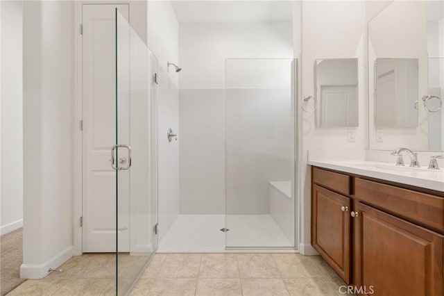 27 Medoc, Rancho Mirage, CA 92270 - bathroom featuring a shower stall and vanity