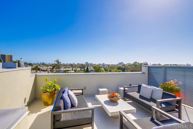 view of patio / terrace with an outdoor living space