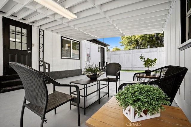 5616 Buffalo Ave, Valley Glen, CA 91401 - view of patio / terrace featuring an outdoor hangout area