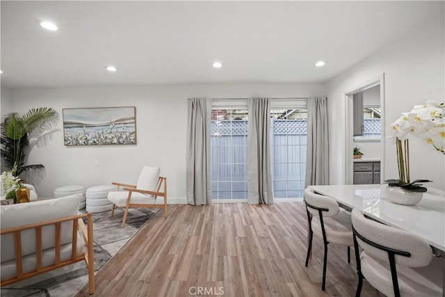 5616 Buffalo Ave, Valley Glen, CA 91401 - dining room with light wood-style flooring, plenty of natural light, and recessed lighting
